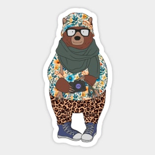 Best Mom Bear Funny Vintage Bear Lover Mother's Day Sticker